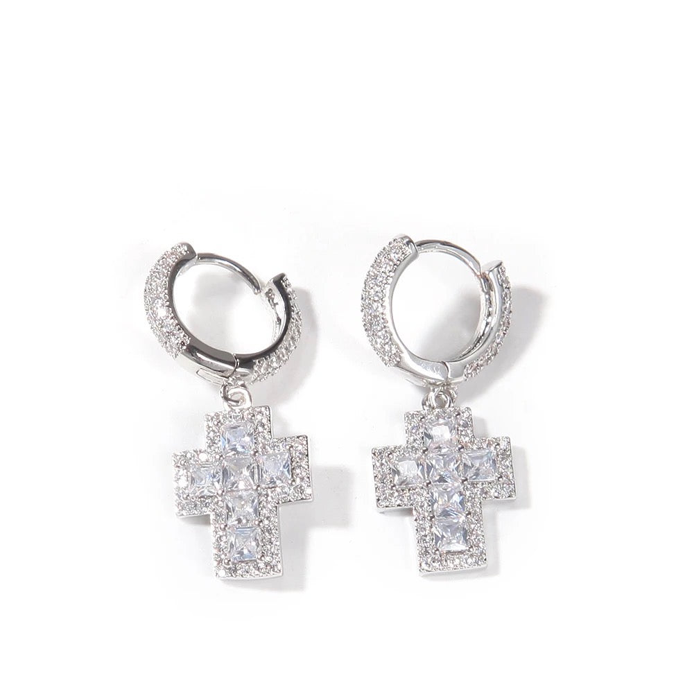 Mini Cross Earrings